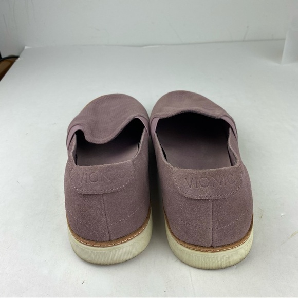 Vionic Womens 11 Malina Mauve Suede Slip On Comfort Shoes - Picture 2 of 6